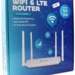 HI-FOCUS WIFI 6 LTE ROUTER 4G Router 2.4 GHz 100 Mbps Wifi Speed Single Band External Antenna MiFi (Sim Based) (White)